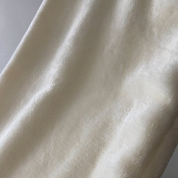 Women's Cozy Fuzzy Fleece Off White Pajama Pants - Picture 9 of 10